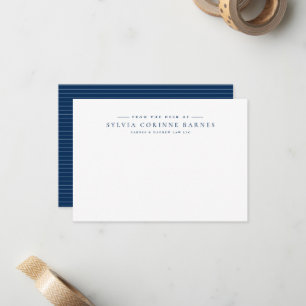 From the desk of simple professional personal navy card