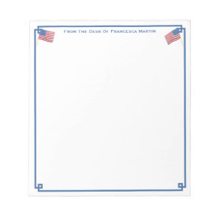 From The Desk Of   Smart All-American Personalized Notepad