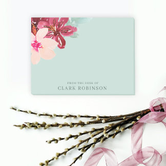 From The Desk Of Trendy Watercolor Bouquet Post-it Notes