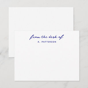 From The Desk Of True Navy Blue Stylish Modern Card