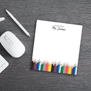 From the Desk of with Colored Pencils Notepad