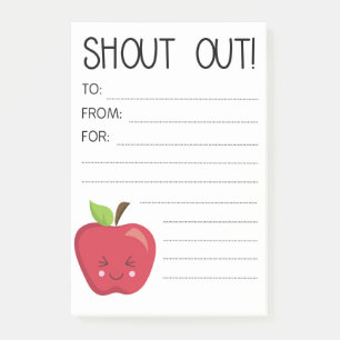 From the Desk of your Teacher Happy Mail Apple Post-it Notes