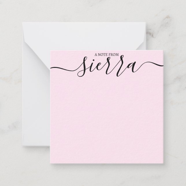 From the Desk Simple Elegant Notecard (Front)