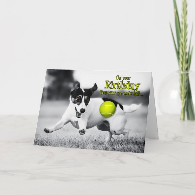 from the Dog Birthday Go Fetch Jack Russell Card (Front)
