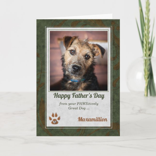 from the Dog Fathers Day Green Photo Card (Front)