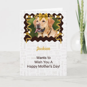 From the Dog Mother's Day in Brown and Gold Card