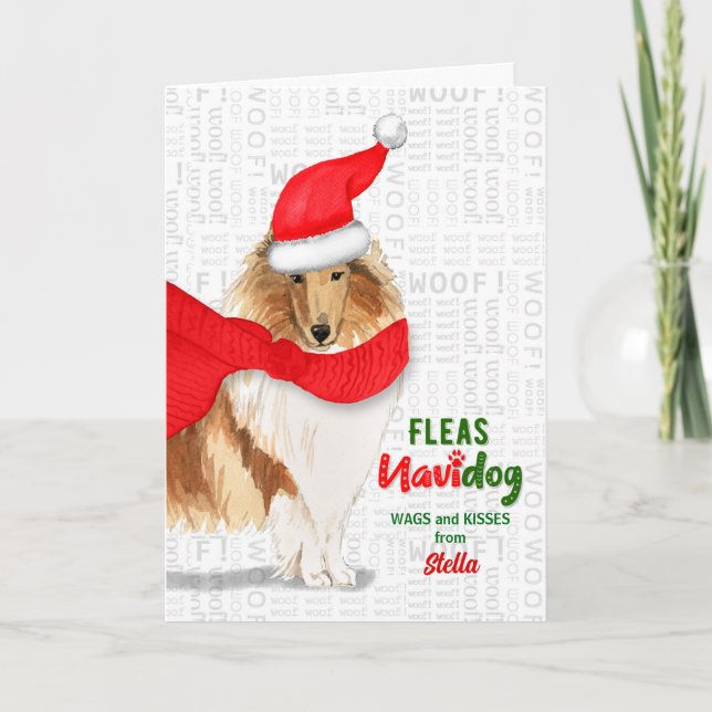 from the Dog Sweet Rough Collie Christmas Holiday Card (Front)