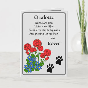 From the Dog Valentine or Birthday Card