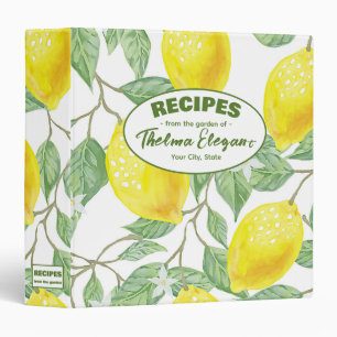 From the Garden Recipes Personalized Lemon Binder