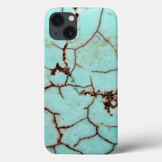 From the Gemstone Series - Turquoise Cracked Case-Mate iPhone Case (Back)