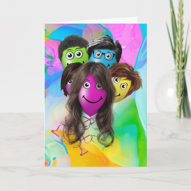 From the Group Birthday Balloons Card (Front)