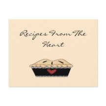From The Heart Pie Recipe Card