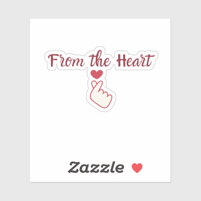 From the Heart Sticker | Handmade Packaging Label (Sheet)