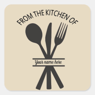 From the kitchen of add name sticker