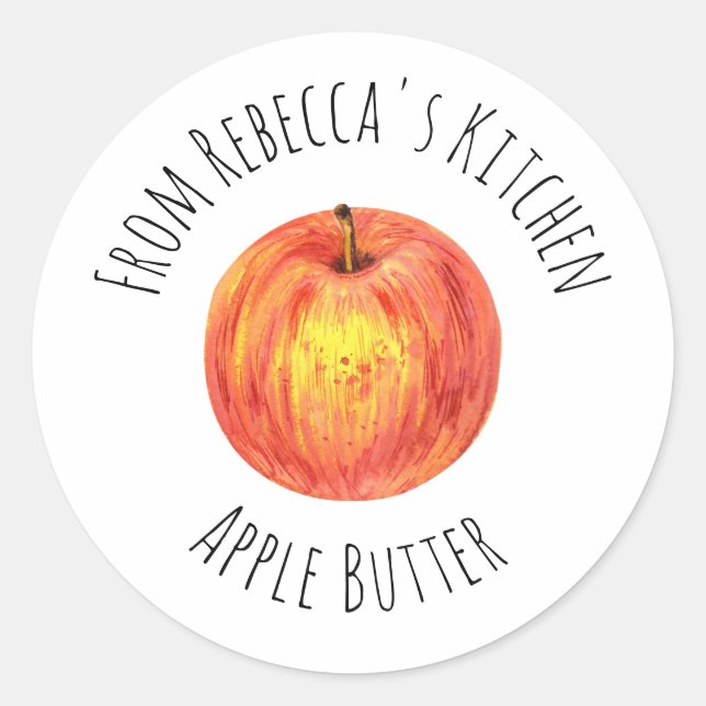 From The Kitchen Of Apple Butter Classic Round   Sticker (Front)