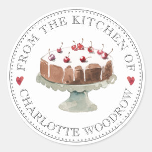 From The Kitchen Of Baker's Personalized Food Classic Round Sticker