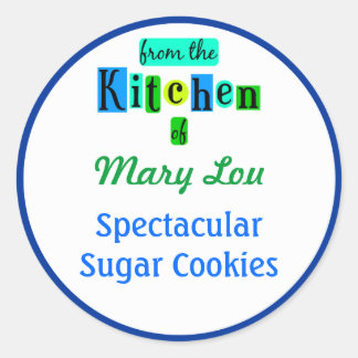 From the Kitchen of Blue Green Baking Stickers