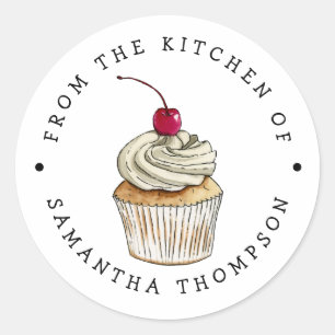From the Kitchen Of   Cupcake Custom Classic Round Sticker