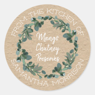 From The Kitchen Of   Eucalyptus   Canning Label