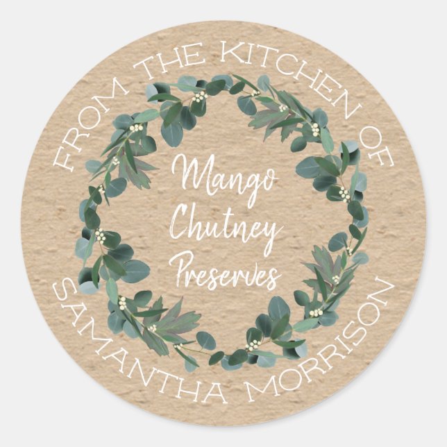 From The Kitchen Of | Eucalyptus | Canning Label (Front)