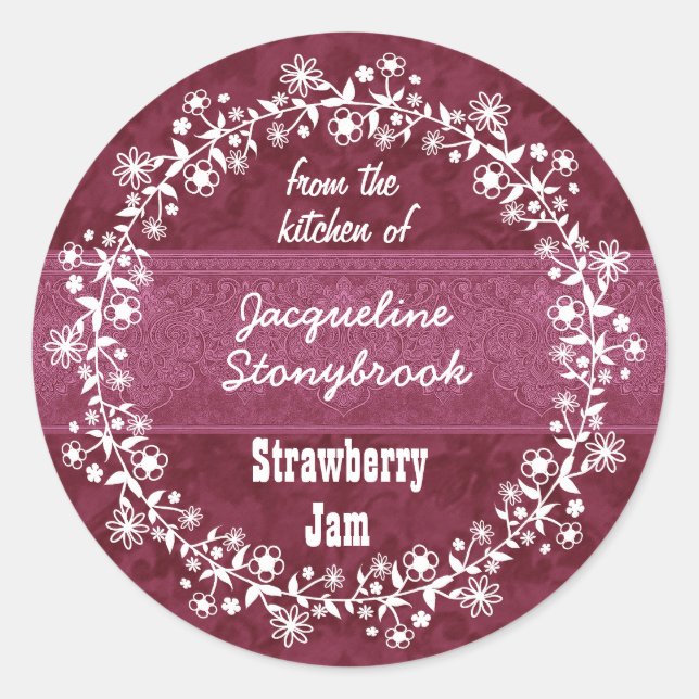 From the Kitchen of FLOWERS Canning Label V12 (Front)