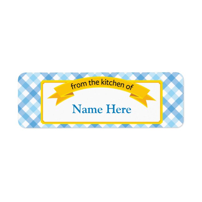 From the Kitchen of Food Label - Blue (Front)