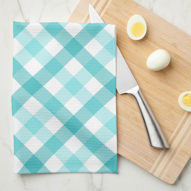 From the Kitchen of Food Label - Teal Kitchen Towel (Quarter Fold)