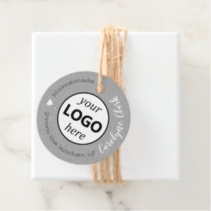 From The Kitchen Of Grey Paper with Logo Favour Tags