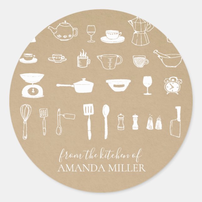 From the Kitchen of Kraft Round Sticker (Front)