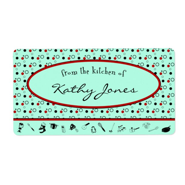 From The Kitchen Of Label Template (Front)