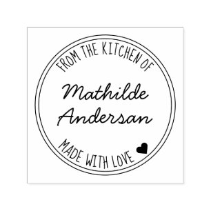 From the Kitchen of Made with Love by Script Name  Self-inking Stamp
