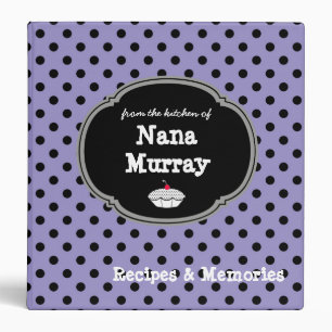 From the Kitchen of Nana 1.5" Polka Dot Recipe Binder