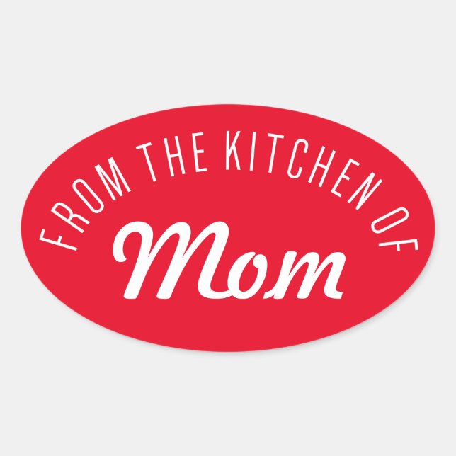 From The Kitchen Of Oval Sticker (Front)