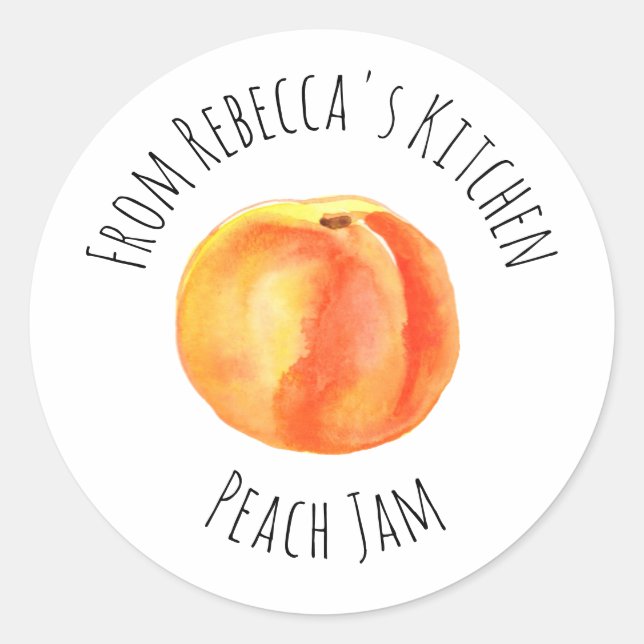 From The Kitchen Of Peach Jam Classic Round    Classic Round Sticker (Front)