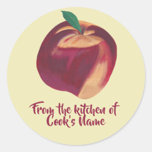 From the Kitchen of Personalized Peach Lid Sticker