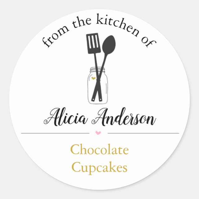 From the Kitchen Of Personalized Stickers Spatula (Front)
