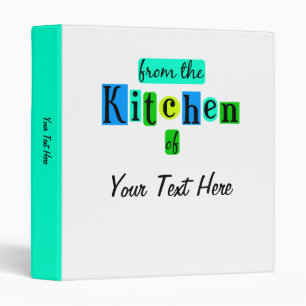 From the Kitchen of Retro Blue Green Recipe Binder