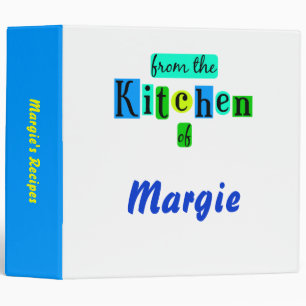 From the Kitchen of Retro Blue Green Recipe Binder