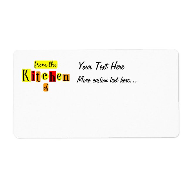 From the Kitchen of Retro Custom Shipping Labels (Front)