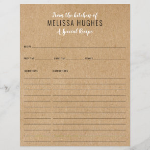 From The Kitchen Of Rustic Kraft Recipe Card