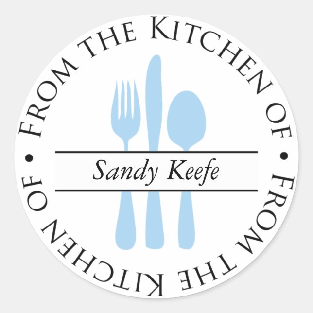 From the Kitchen of - Silverware Classic Round Sticker (Front)