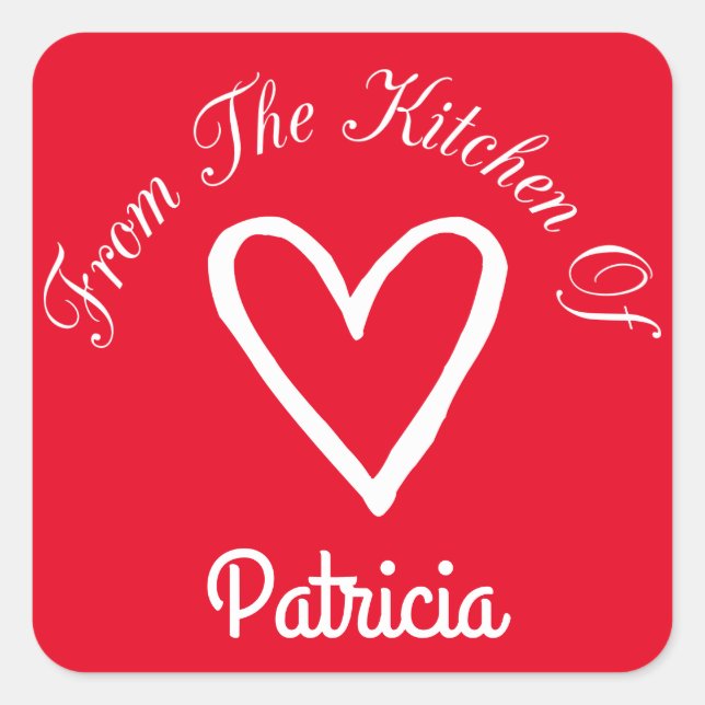 From The Kitchen Of Square Sticker (Front)