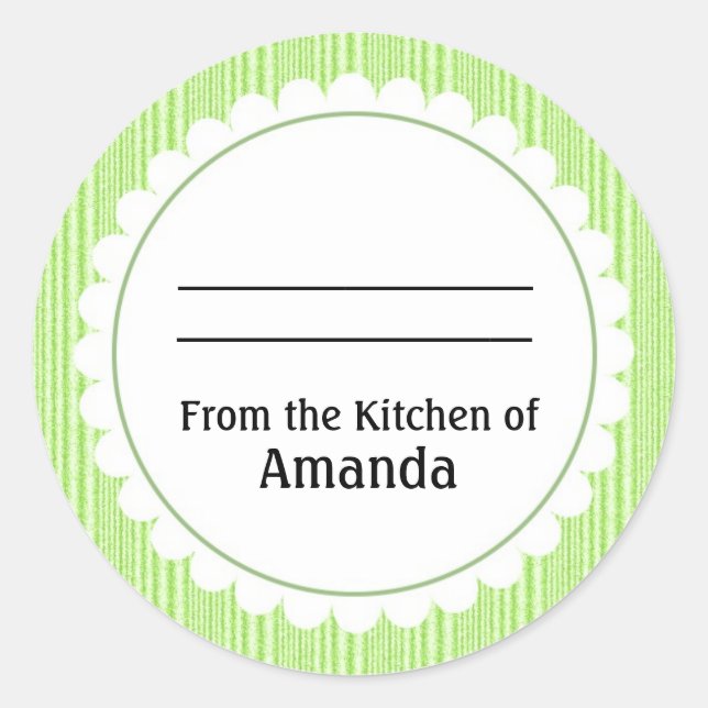 From the Kitchen of Sticker, Made For You By Label (Front)