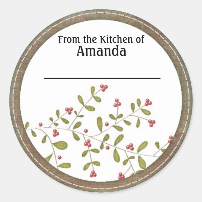 From the Kitchen of Sticker, Made For You By Label (Front)