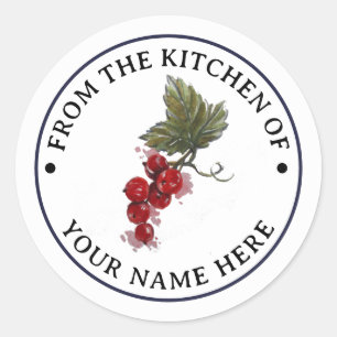 From the Kitchen of Your Name Round Stickers