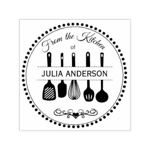 From the Kitchen Utensils Personalized Self-inking Stamp