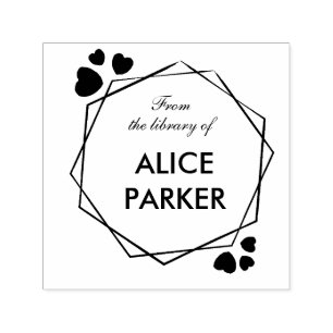 From the library of add your name self-inking stamp