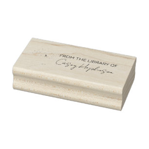 From the Library of Book plate modern Rubber Stamp