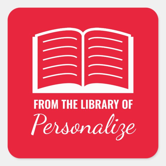 From the library of custom name bookplate labels (Front)