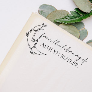 From the Library Of Custom Name Rubber Stamp